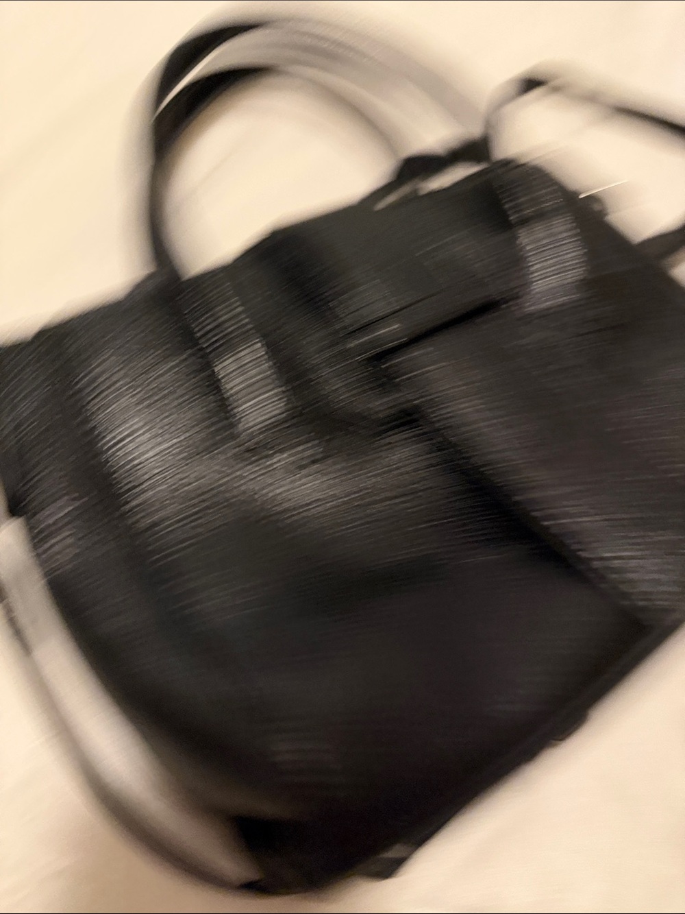 Adrienne Vittadini Black Pebbled Leather Satchel with Shoulder Strap - Picture 3 of 4